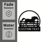 Custom Farm Horse Metal Sign