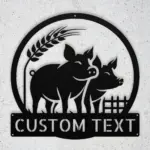 Custom Farmhouse Pigs Metal Sign