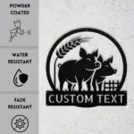 Custom Farmhouse Pigs Metal Sign