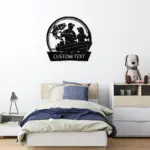 Custom Father Daughter Fishing Metal Sign