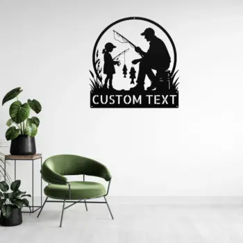 Custom Father Daughter Fishing Sign