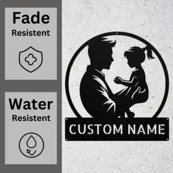 Custom Father Daughter Metal Sign