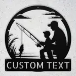 Custom Father Son Fishing Metal Sign