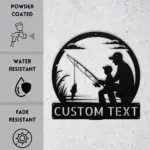 Custom Father Son Fishing Metal Sign