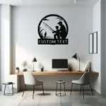 Custom Father Son Fishing Metal Sign