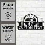 Custom Fitness Club Metal Sign