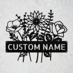 Custom Floral Bouquet Metal Sign