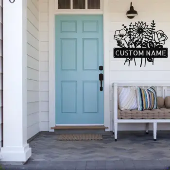 Custom Floral Bouquet Metal Sign