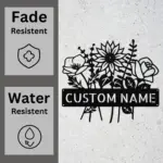 Custom Floral Bouquet Metal Sign