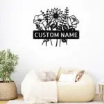 Custom Floral Bouquet Metal Sign