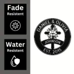 Custom Floral Cross Metal Sign