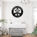 Custom Floral Cross Metal Sign