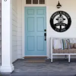 Custom Floral Cross Metal Sign