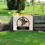 Custom Floral Hummingbird Metal Sign