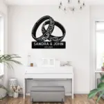 Custom Floral Rings Metal Sign