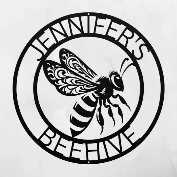 Custom Flying Bee Metal Sign