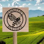 Custom Flying Bee Metal Sign