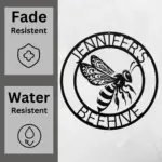 Custom Flying Bee Metal Sign