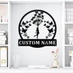 Custom Flying Butterflies Metal Sign