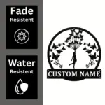 Custom Flying Butterflies Metal Sign