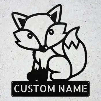 Custom Fox Metal Sign