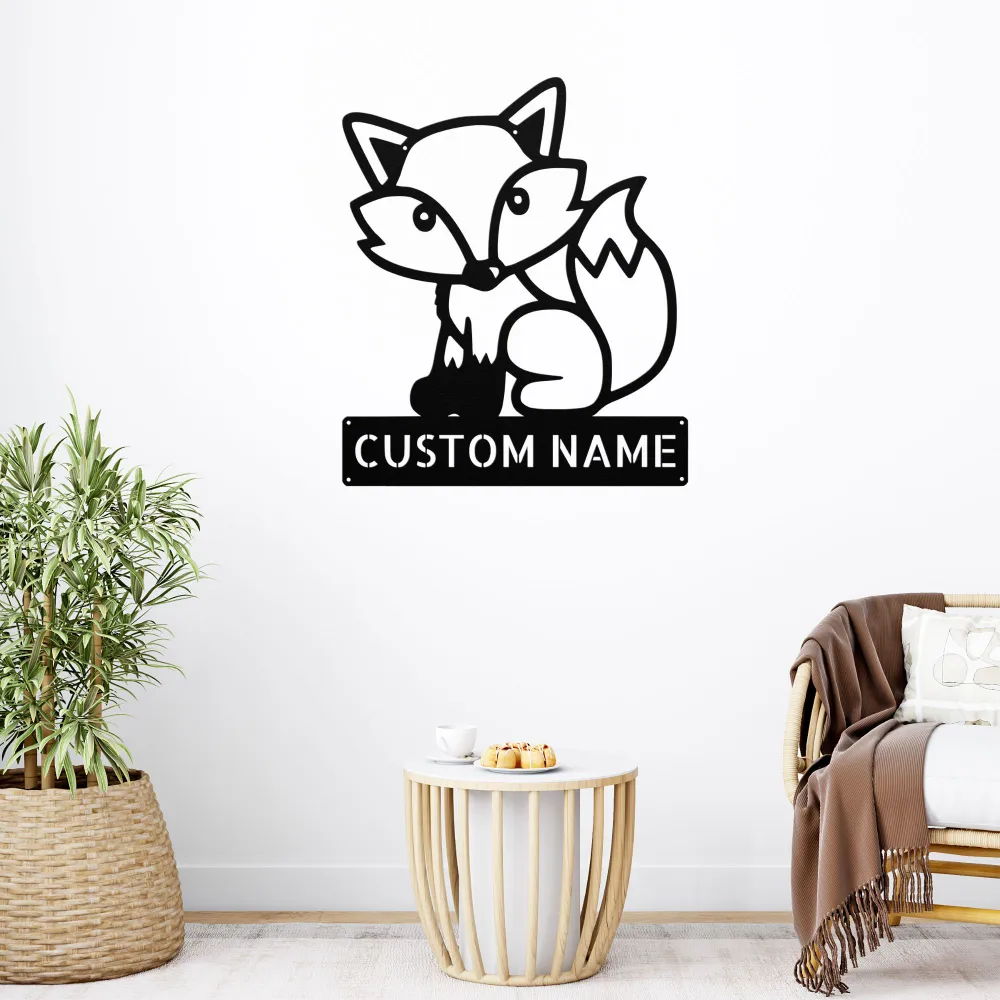 Custom Fox Metal Sign Custom Fox Metal Sign