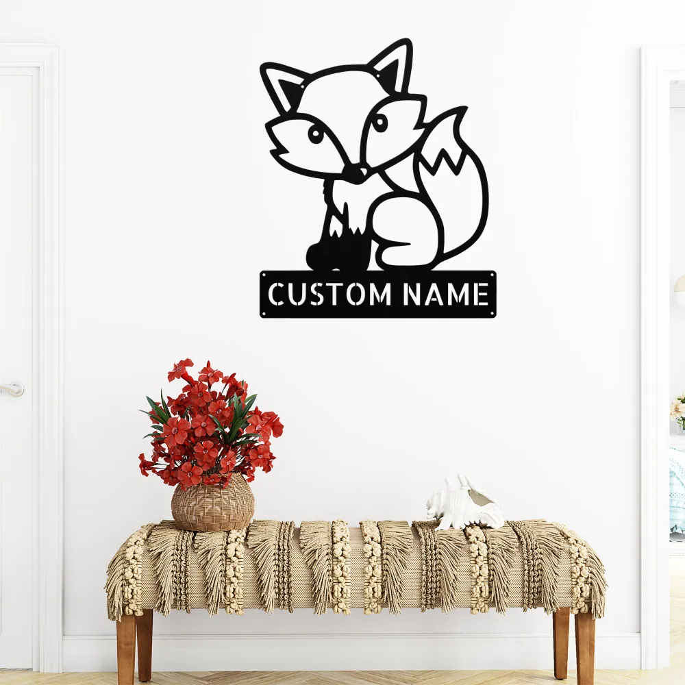 Custom Fox Metal Sign Custom Fox Metal Sign
