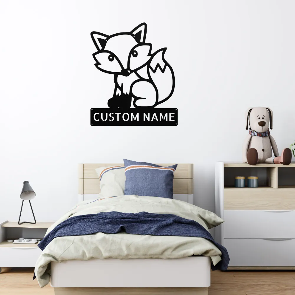 Custom Fox Metal Sign Custom Fox Metal Sign