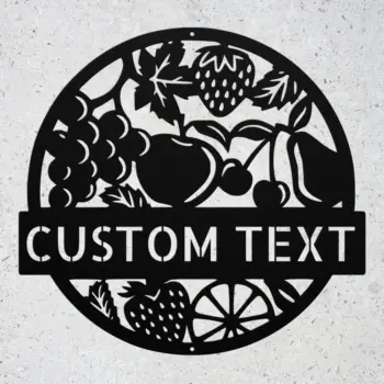 Custom Fruits Metal Sign