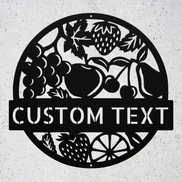 Custom Fruits Metal Sign