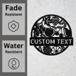 Custom Fruits Metal Sign