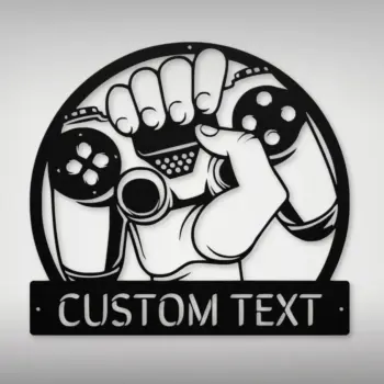 Custom Game Controller Metal Sign