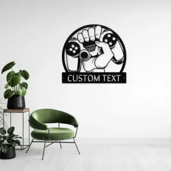 Custom Game Controller Metal Sign