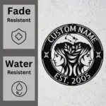 Custom Gemini Zodiac Metal Sign