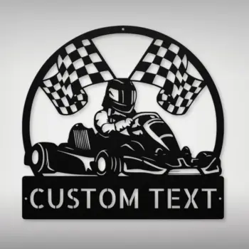 Custom Go Kart Racing Metal Sign
