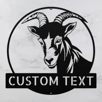 Custom Goat Metal Sign