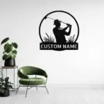 Custom Golfer Art Sign