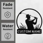 Custom Golfer Art Sign