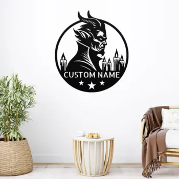 Custom Gothic Devil Metal Sign