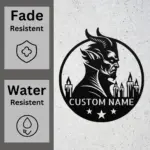Custom Gothic Devil Metal Sign