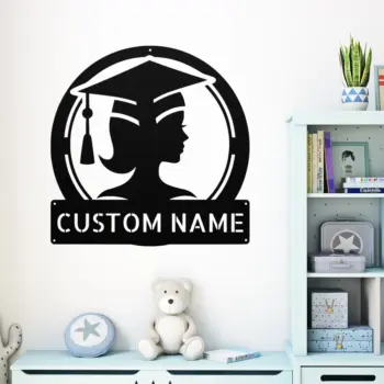 Custom Graduation Cap Metal Sign