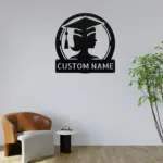 Custom Graduation Cap Metal Sign