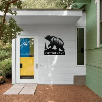 Custom Grizzly Bear Metal Sign