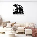 Custom Grizzly Bear Metal Sign