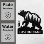Custom Grizzly Bear Metal Sign