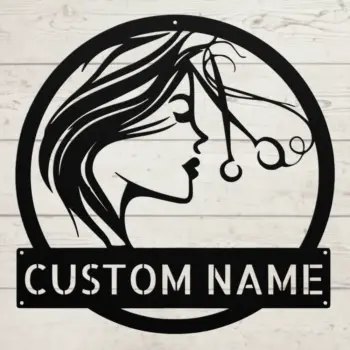 Custom Hair Dresser Metal Sign