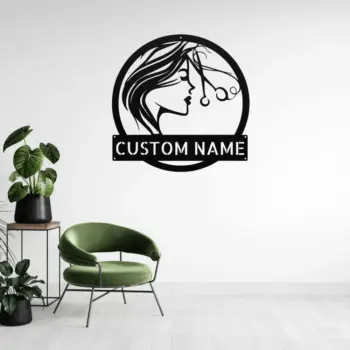 Custom Hair Dresser Metal Sign