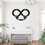 Custom Handcuff Couple Metal Sign