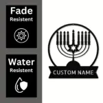 Custom Hanukkah Candles Metal Sign