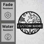 Custom Happy Unicorn Metal Sign
